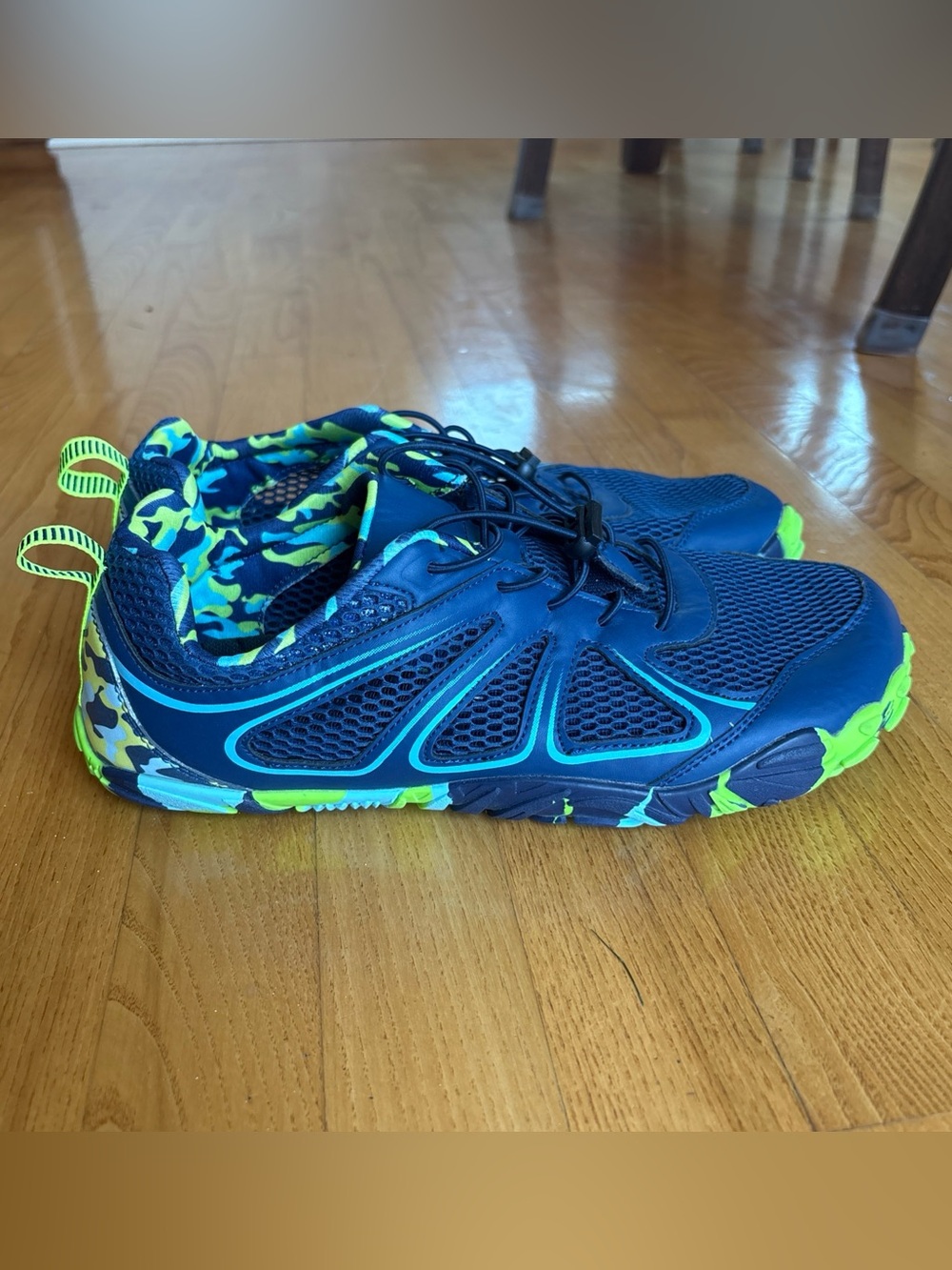 FJ Barefoot Minimalist Water shoes Sneakers Blue Green Mesh Men’s Size 43 9.5 10